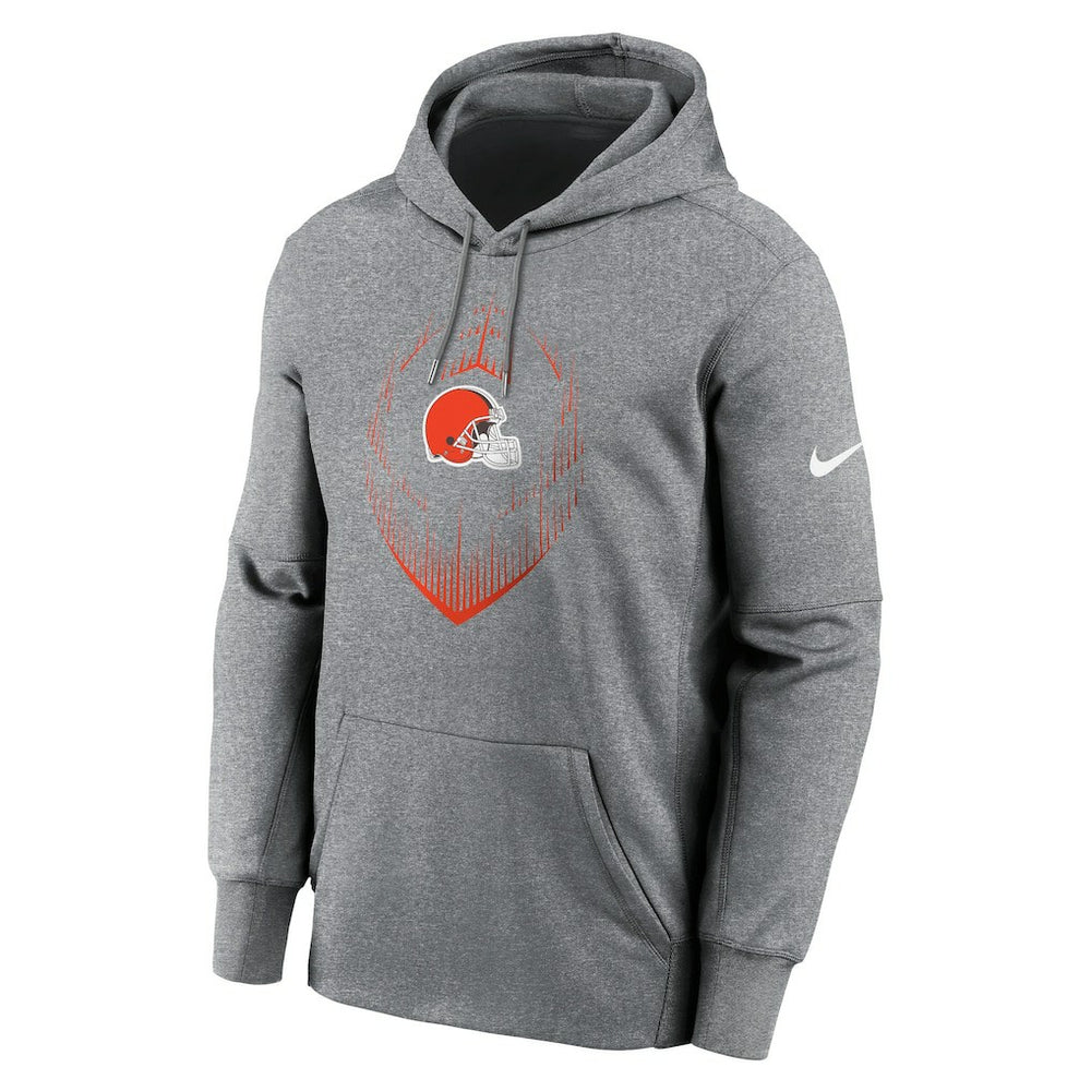 Cleveland Browns Icon Performance Pullover Hoodie - Heather Gray cheap