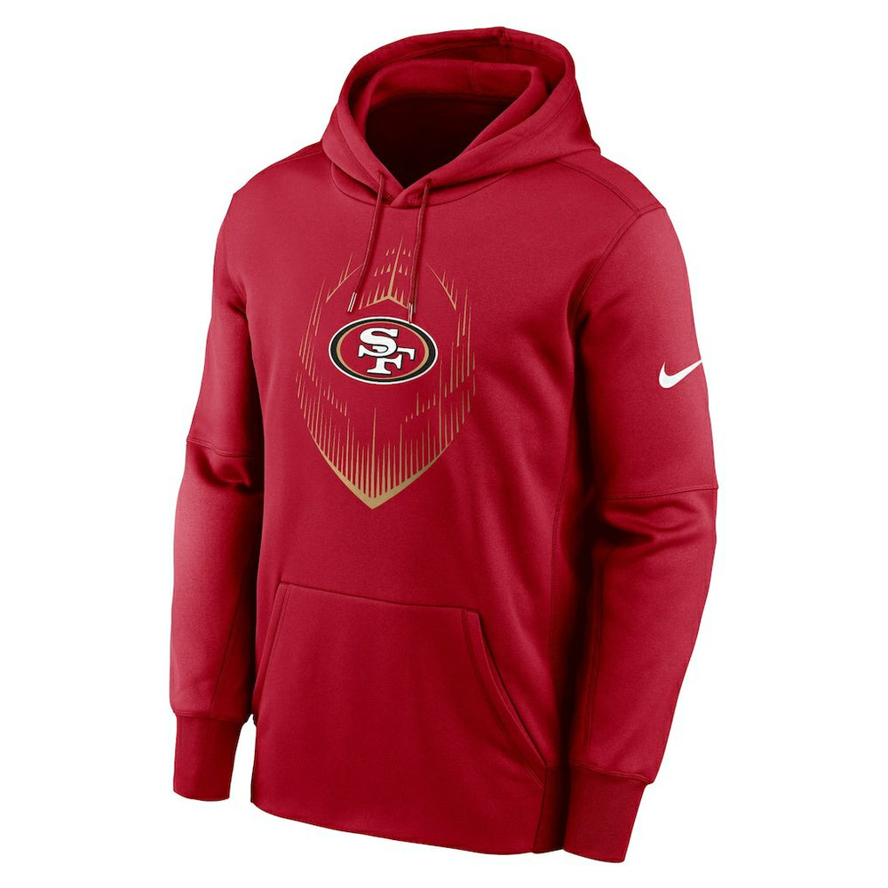 San Francisco 49ers Icon Performance Pullover Hoodie - Scarlet discount