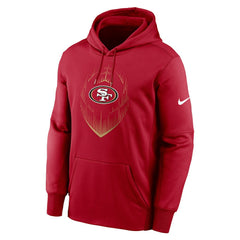San Francisco 49ers Icon Performance Pullover Hoodie - Scarlet discount