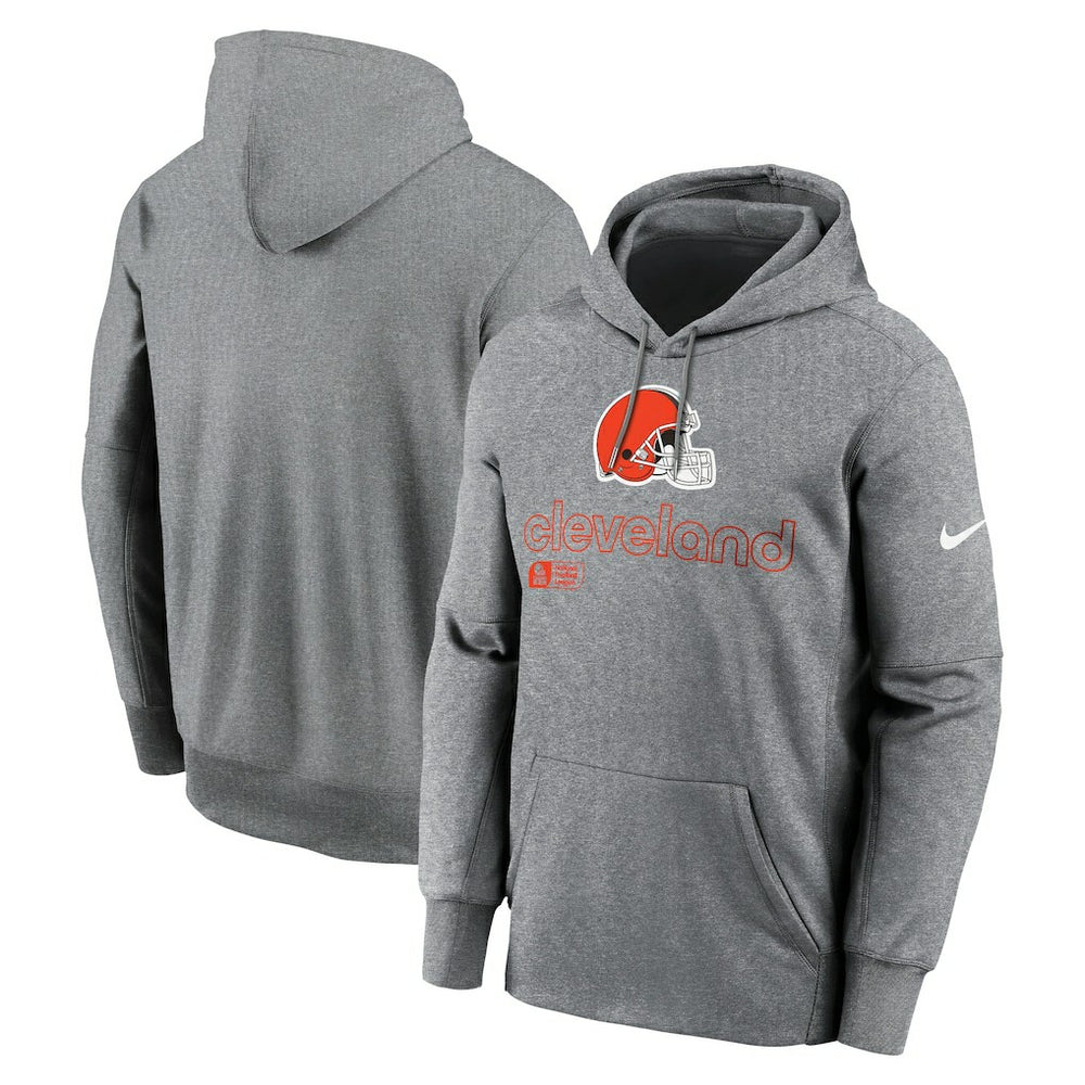 Cleveland Browns Performance Pullover Hoodie - Heather Gray for sale