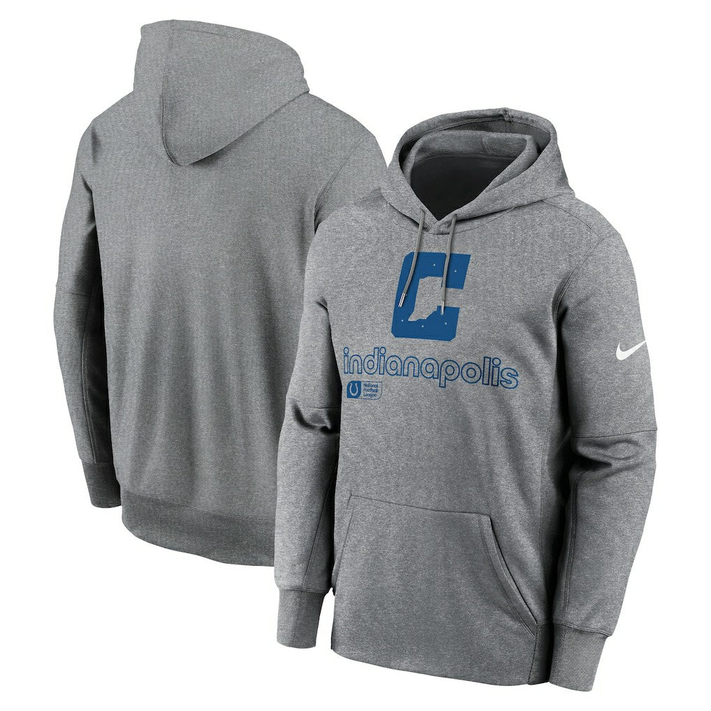 Indianapolis Colts Performance Pullover Hoodie - Heather Gray discount