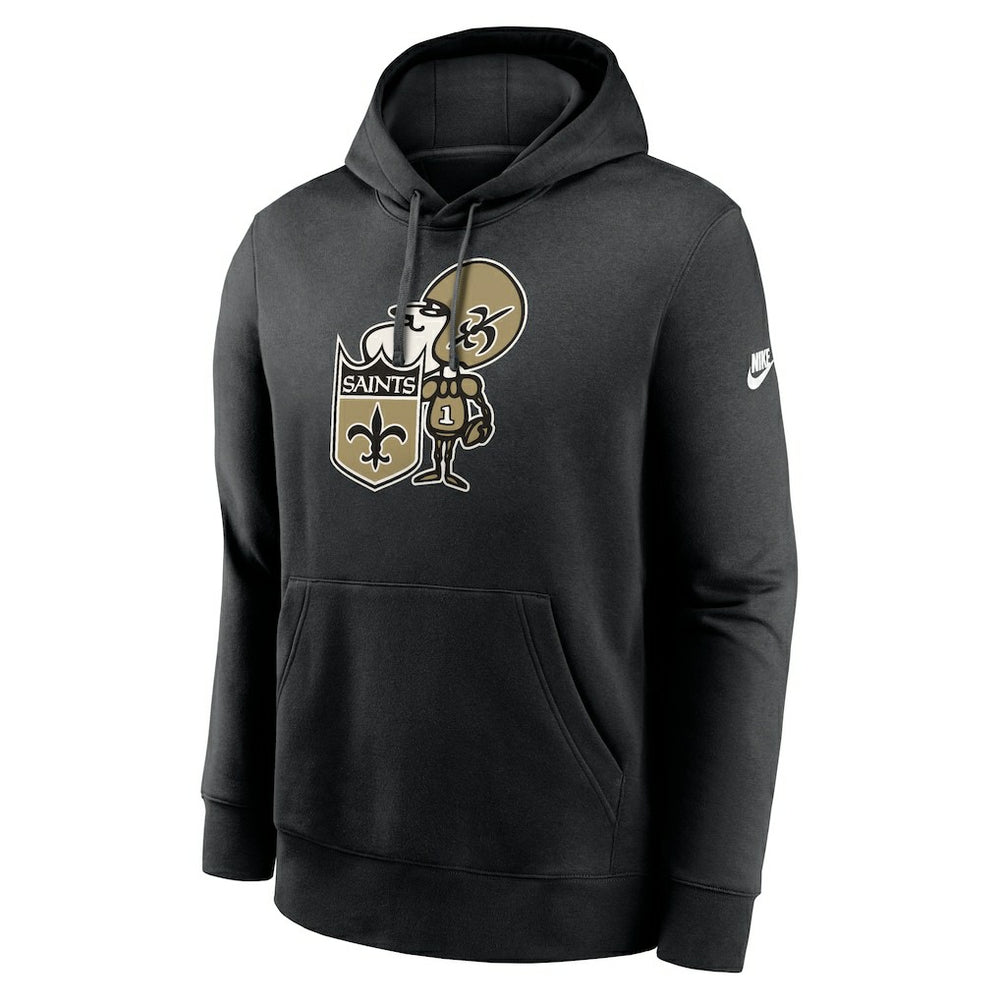 New Orleans Saints Rewind Club Logo Pullover Hoodie - Black discount