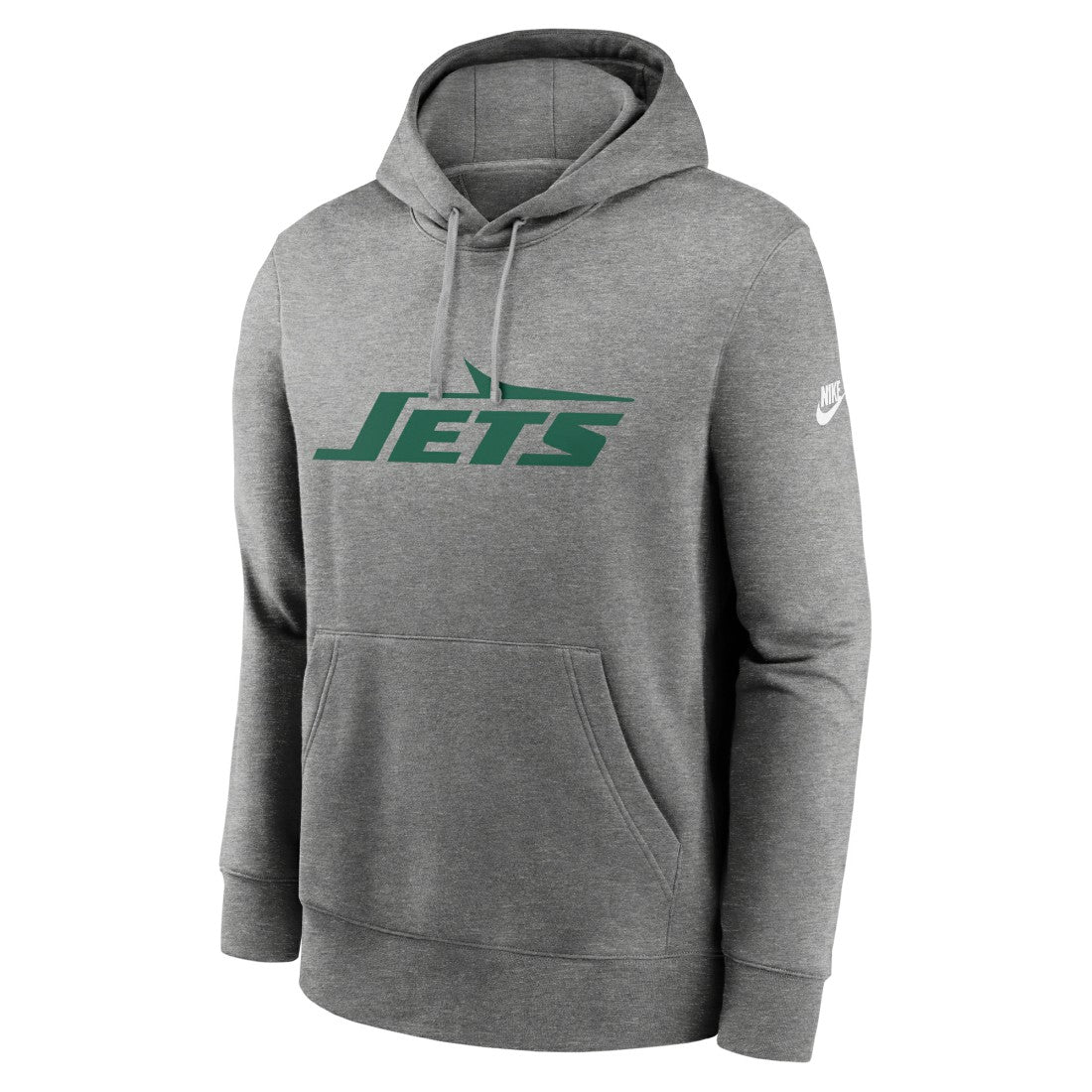 New York Jets Rewind Club Logo Pullover Hoodie - Heather Gray discount