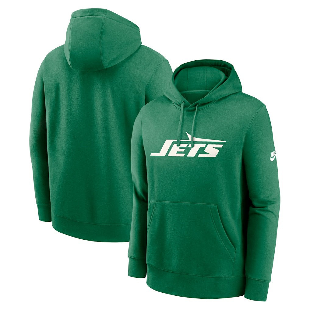 New York Jets Rewind Club Logo Pullover Hoodie - Kelly Green cheap