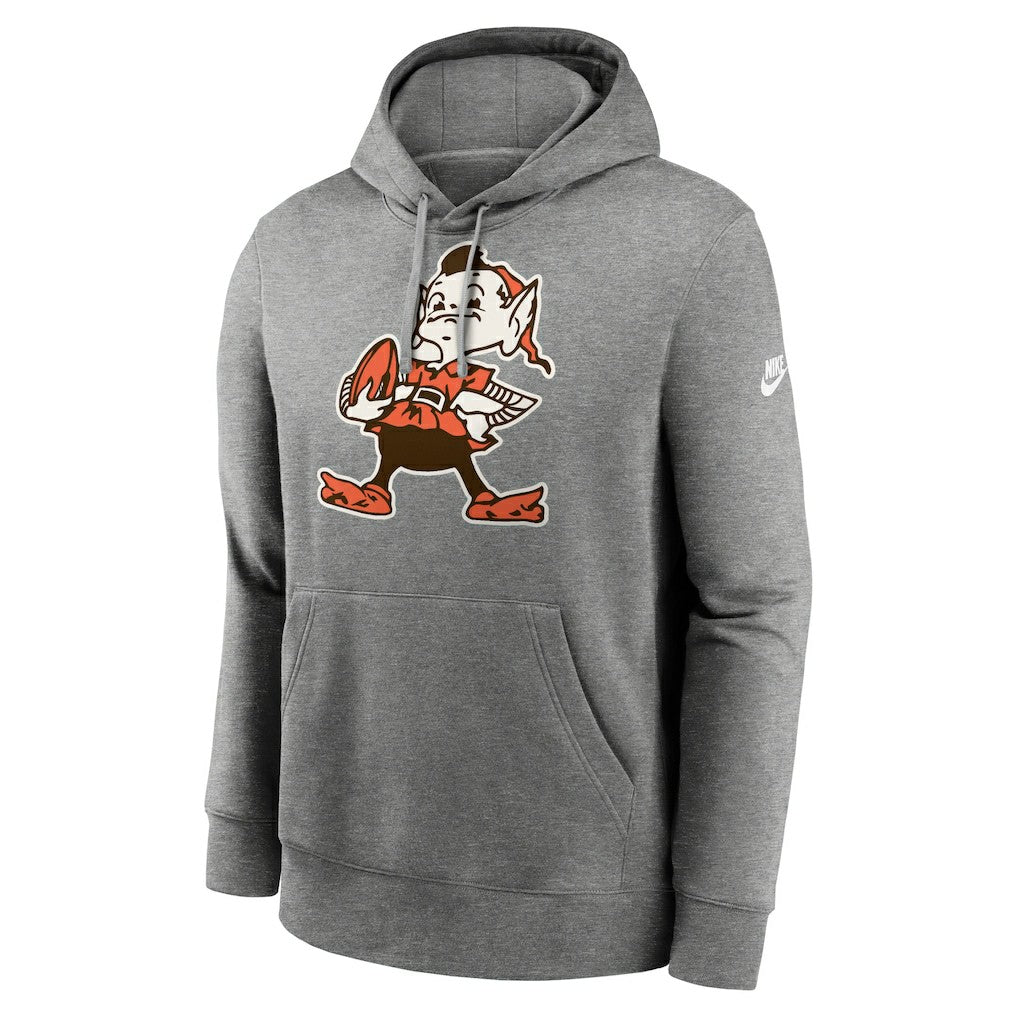 Cleveland Browns Rewind Club Logo Pullover Hoodie - Heather Gray sale