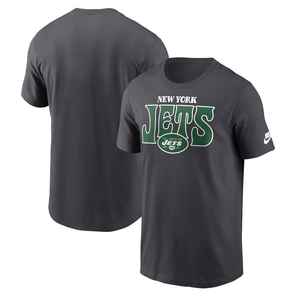 New York Jets Rewind Stack Essential T-Shirt - Charcoal discount