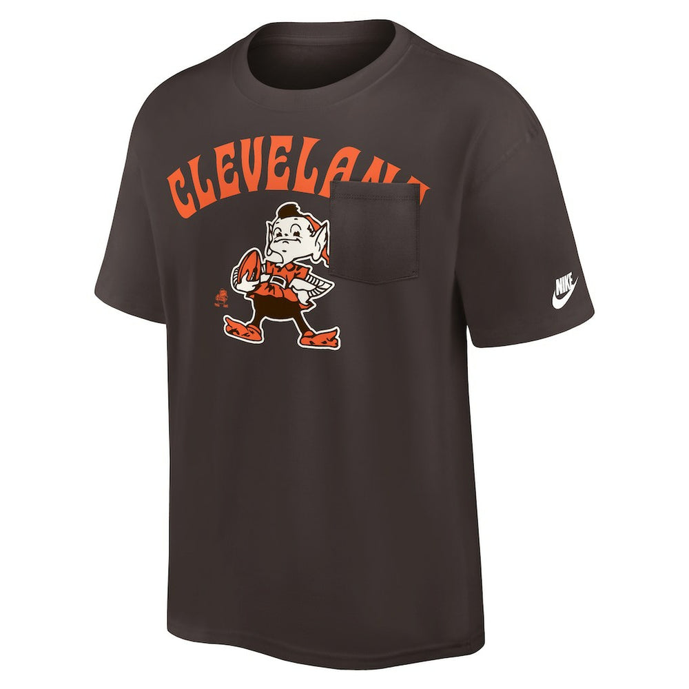 Cleveland Browns Rewind Heavy Max90 Pocket T-Shirt - Brown online