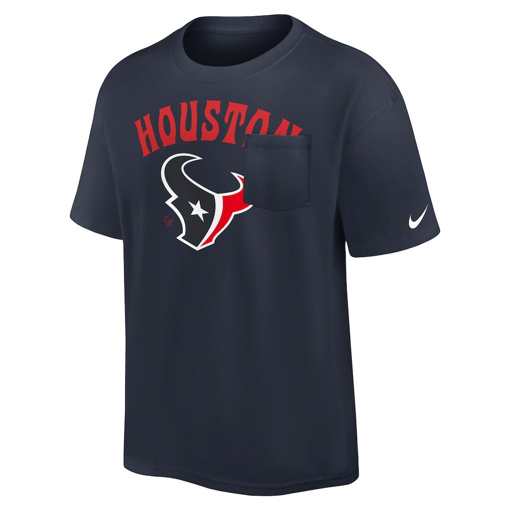Houston Texans Rewind Heavy Max90 Pocket T-Shirt - Navy on sale