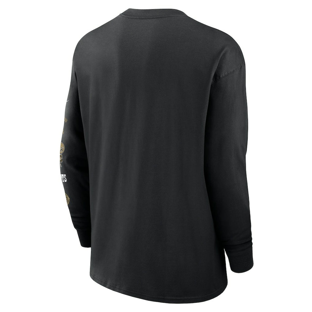 New Orleans Saints Rewind Heavy Max90 Pocket Long Sleeve T-Shirt - Black outlet