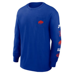 Buffalo Bills Rewind Heavy Max90 Pocket Long Sleeve T-Shirt - Royal discount