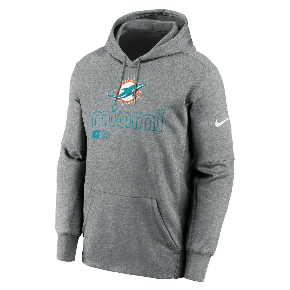 Miami Dolphins Big & Tall Performance Pullover Hoodie - Heather Gray outlet
