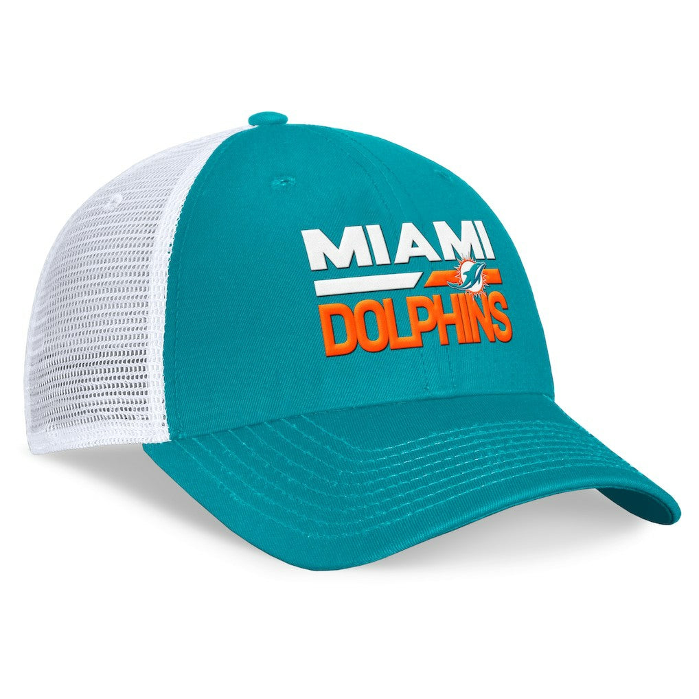 Miami Dolphins Upper Trucker Adjustable Hat - Aqua/White on sale
