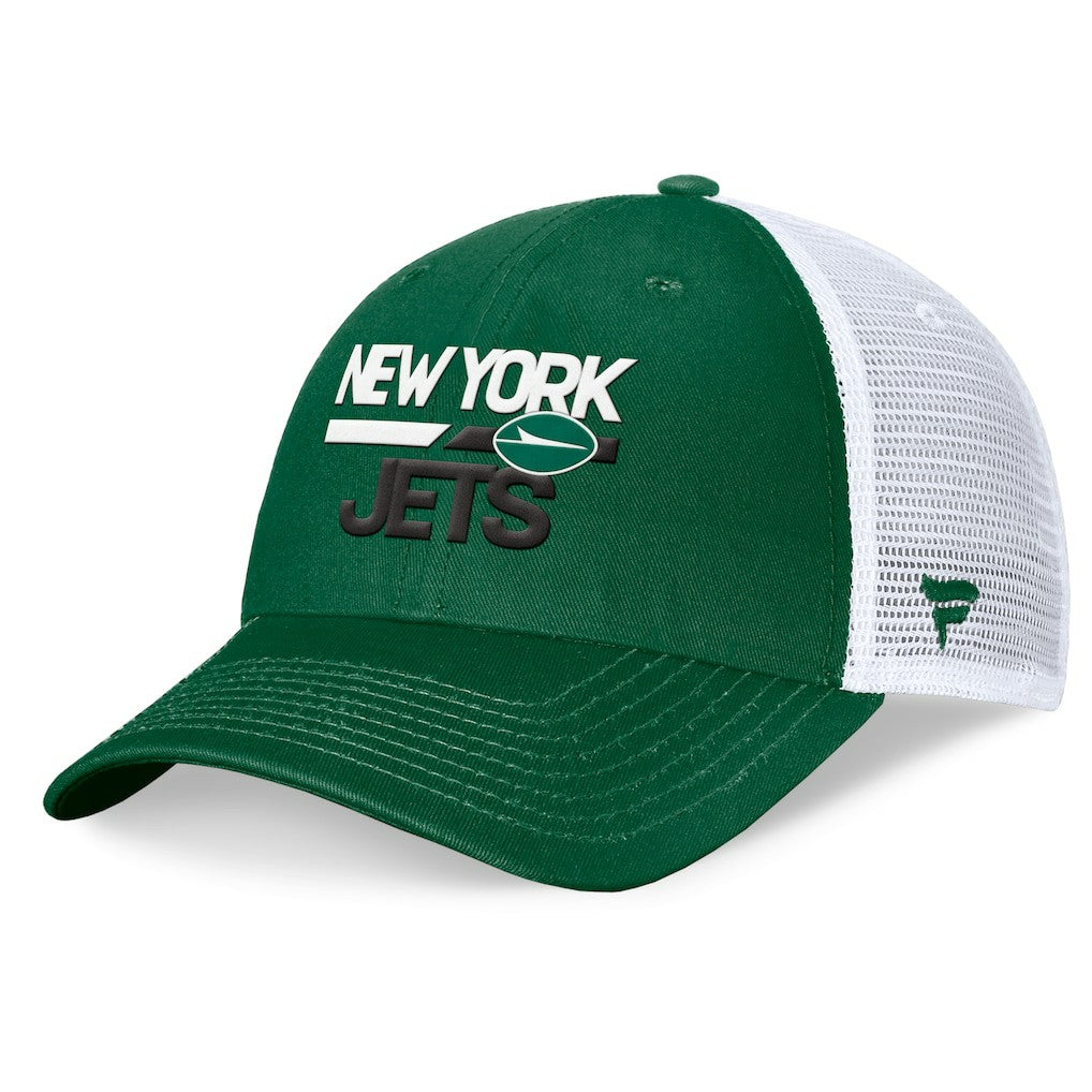 New York Jets Upper Trucker Adjustable Hat - Green/White sale
