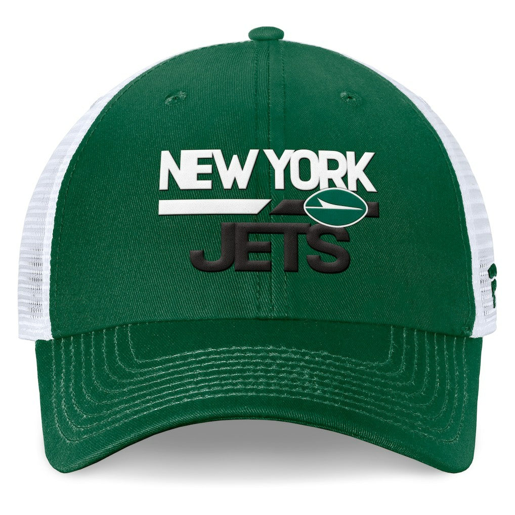 New York Jets Upper Trucker Adjustable Hat - Green/White sale