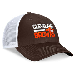 Cleveland Browns Upper Trucker Adjustable Hat - Brown/White for sale