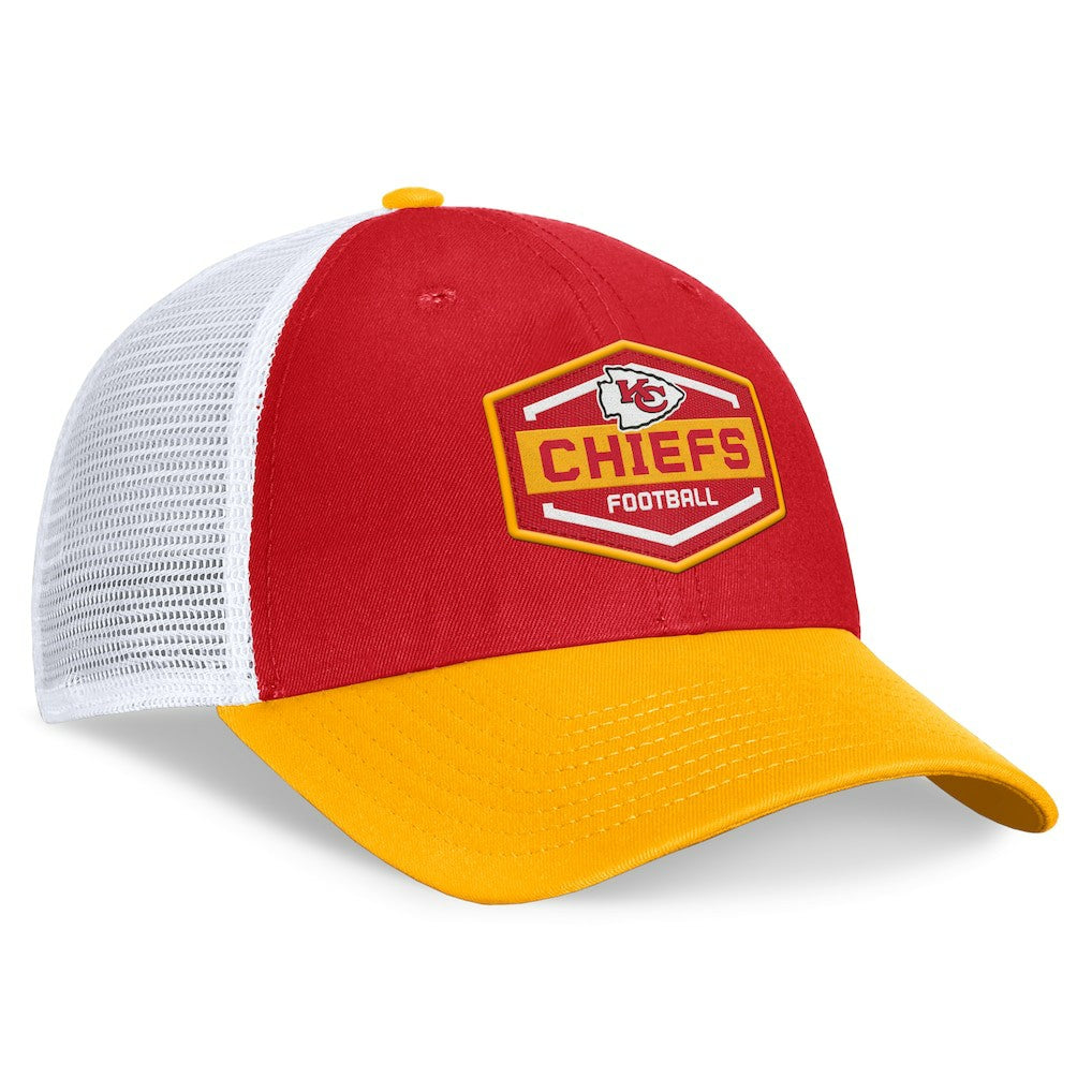 Kansas City Chiefs Bench Trucker Adjustable Hat - Red/Gold sale