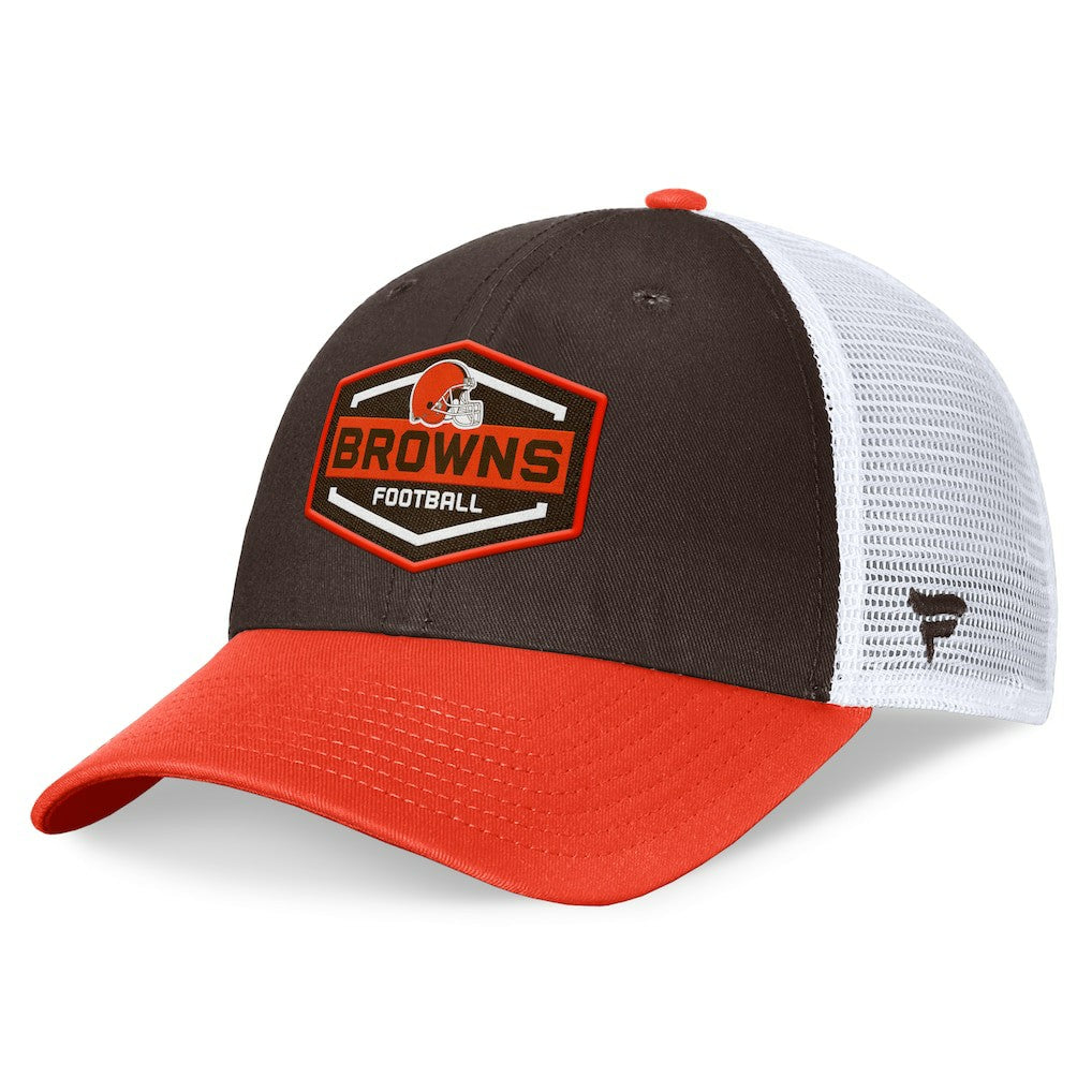 Cleveland Browns Bench Trucker Adjustable Hat - Brown/Orange for sale