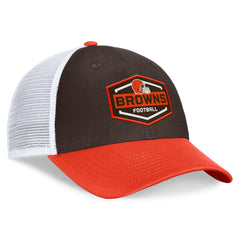 Cleveland Browns Bench Trucker Adjustable Hat - Brown/Orange for sale