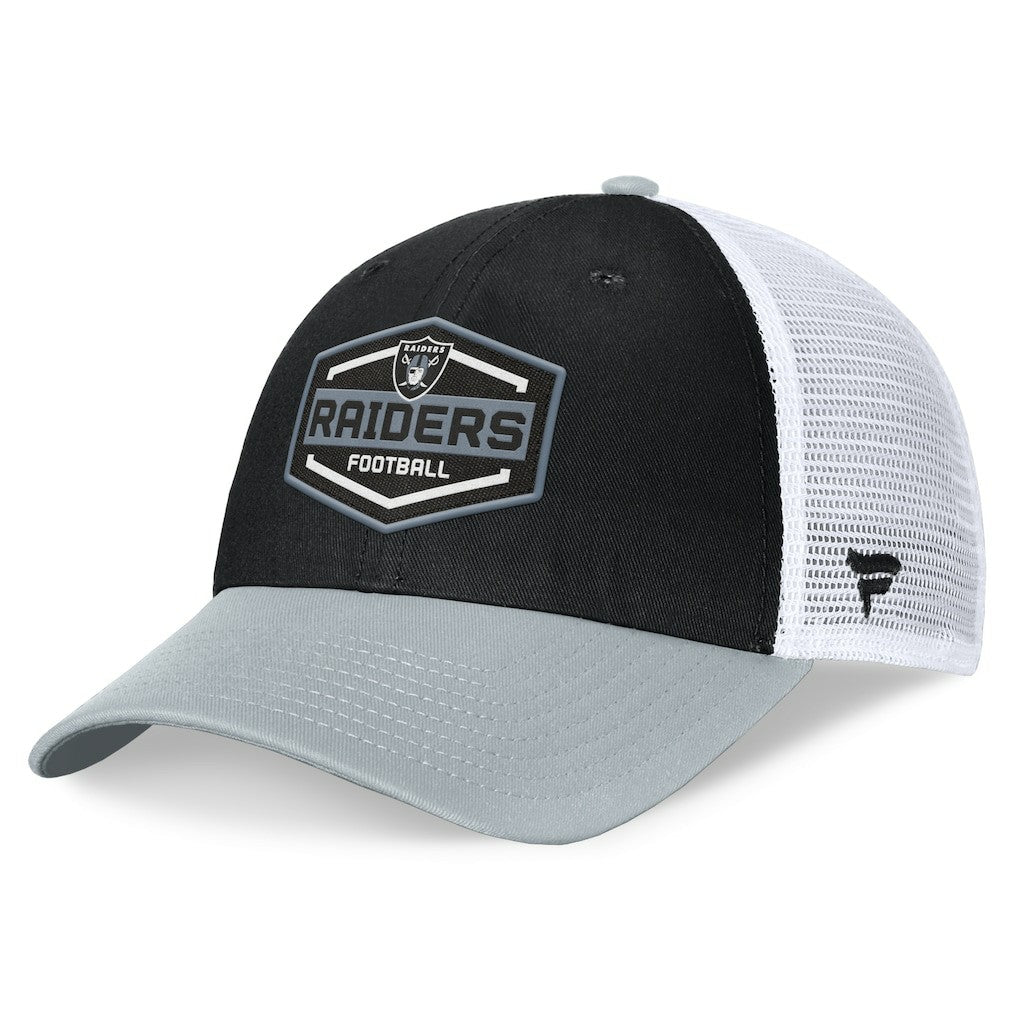 Las Vegas Raiders Bench Trucker Adjustable Hat - Black/Silver outlet