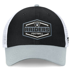 Las Vegas Raiders Bench Trucker Adjustable Hat - Black/Silver outlet