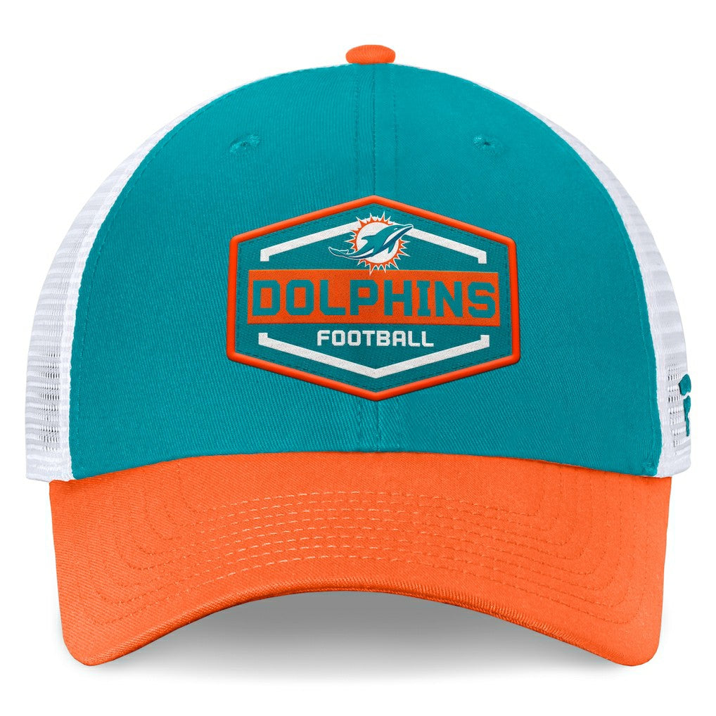 Miami Dolphins Bench Trucker Adjustable Hat - Aqua/Orange sale