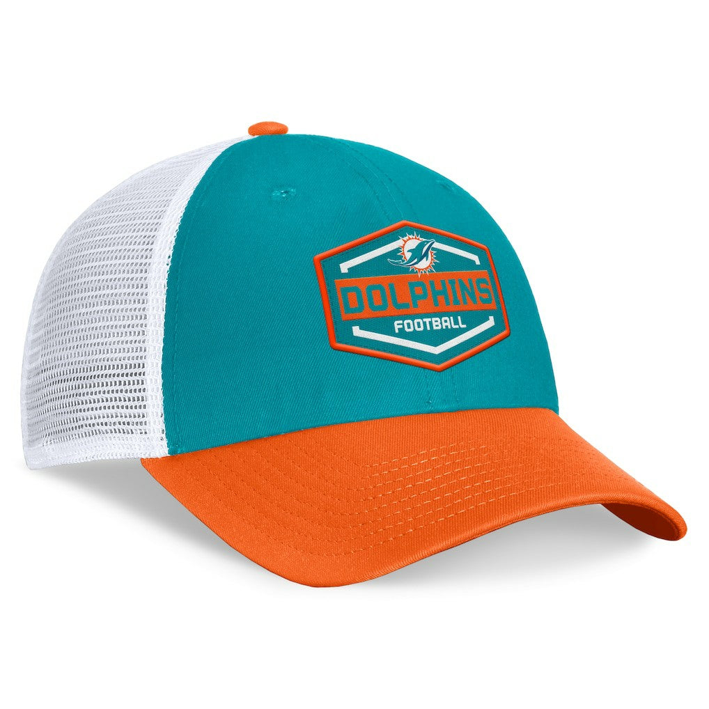 Miami Dolphins Bench Trucker Adjustable Hat - Aqua/Orange sale