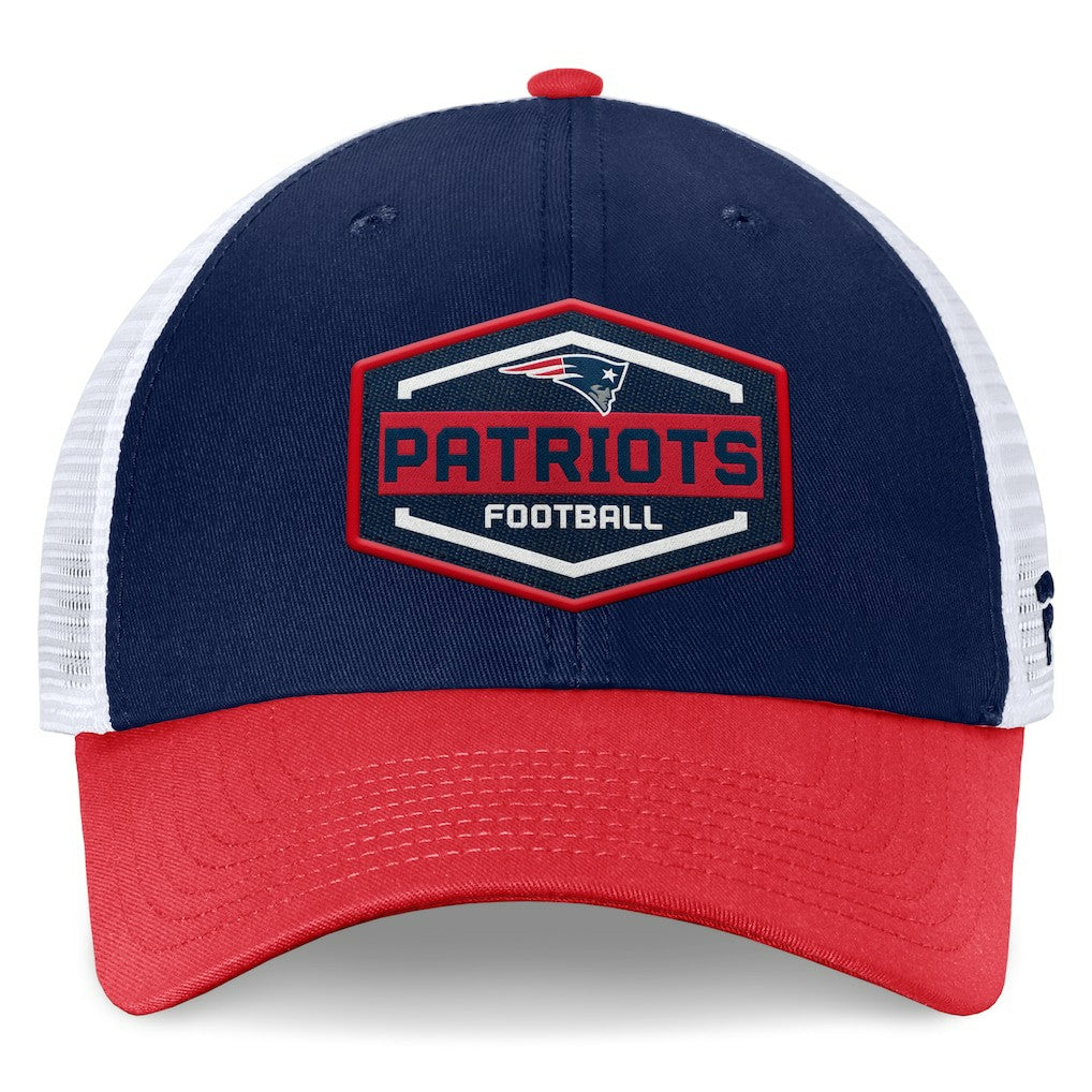 New England Patriots Bench Trucker Adjustable Hat - Navy/Red for sale