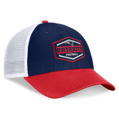 New England Patriots Bench Trucker Adjustable Hat - Navy/Red for sale