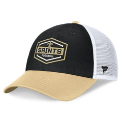 New Orleans Saints Bench Trucker Adjustable Hat - Black/Gold discount
