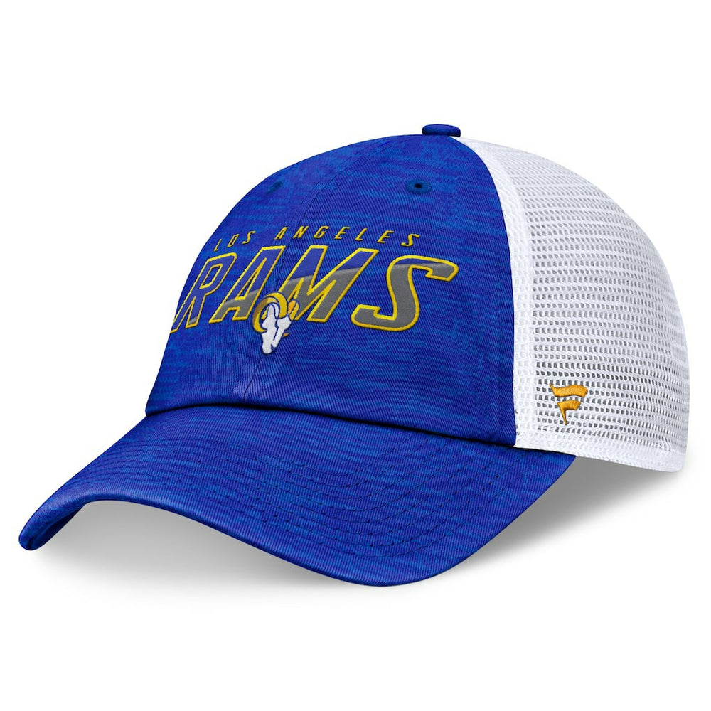 Los Angeles Rams Challenge Trucker Adjustable Hat - Heather Royal sale