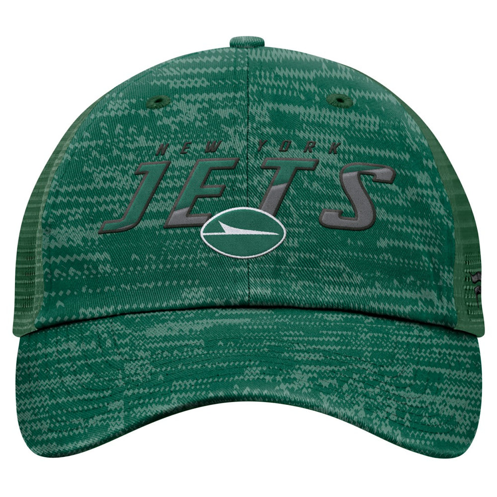 New York Jets Challenge Trucker Adjustable Hat - Heather Green online