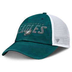 Philadelphia Eagles Challenge Trucker Adjustable Hat - Heather Midnight Green discount