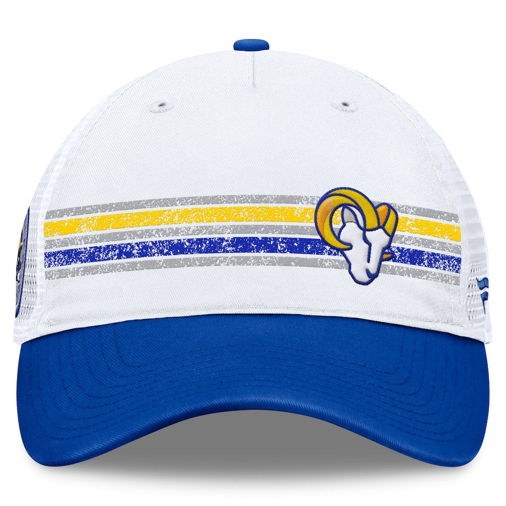 Los Angeles Rams Flawless Stripe Adjustable Hat - White/Royal online