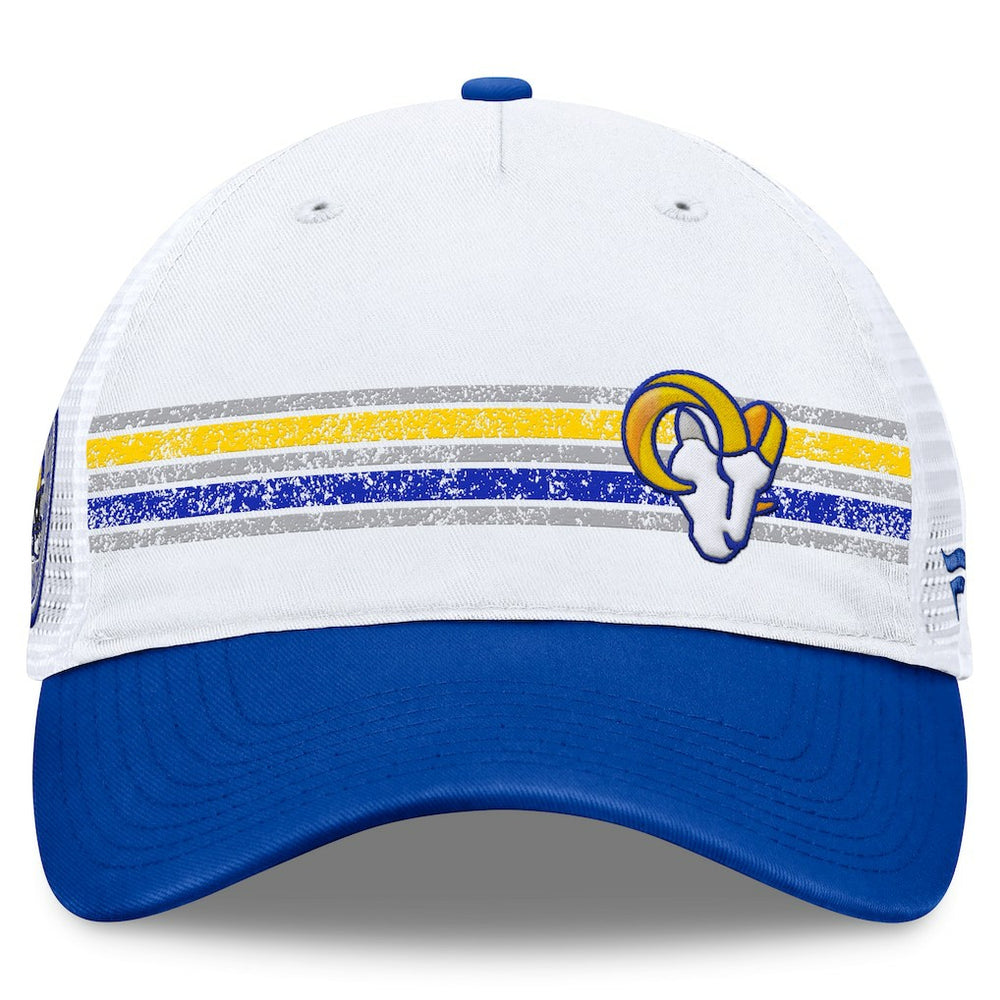 Los Angeles Rams Flawless Stripe Adjustable Hat - White/Royal online