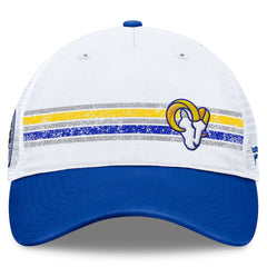 Los Angeles Rams Flawless Stripe Adjustable Hat - White/Royal online