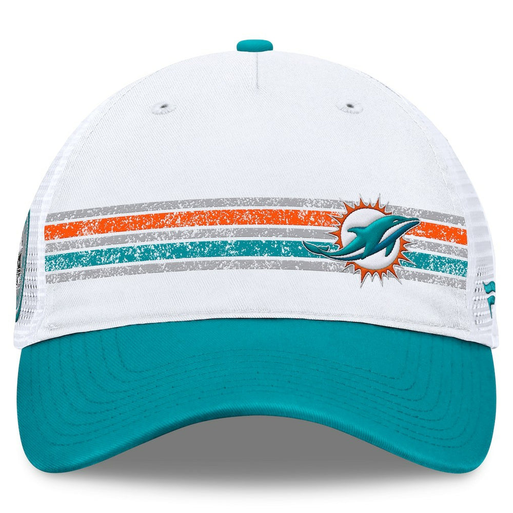 Miami Dolphins Flawless Stripe Adjustable Hat - White/Aqua online