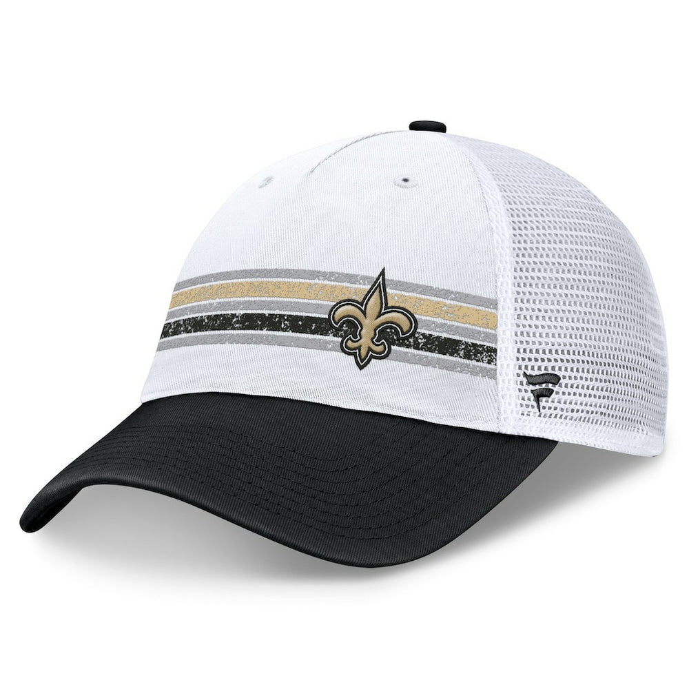 New Orleans Saints Flawless Stripe Adjustable Hat - White/Black outlet