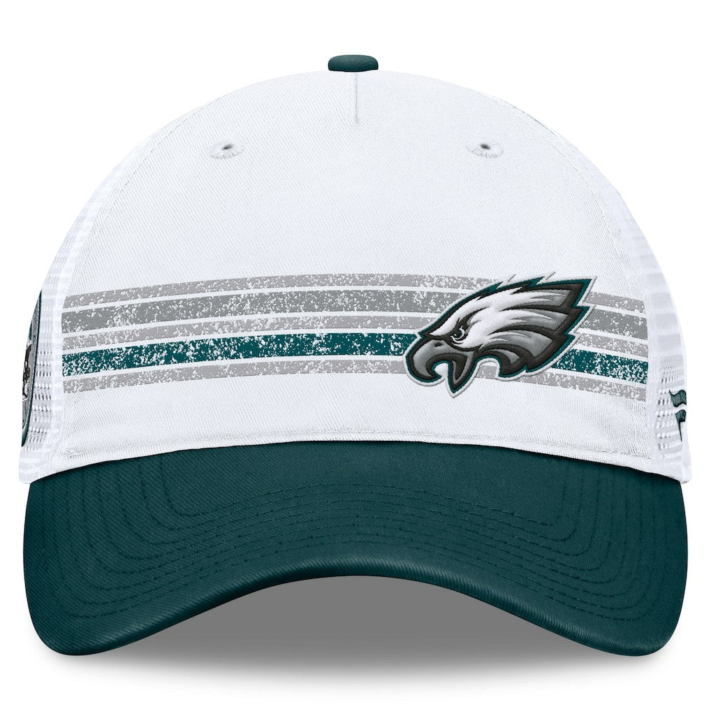 Philadelphia Eagles Flawless Stripe Adjustable Hat - White/Midnight Green cheap