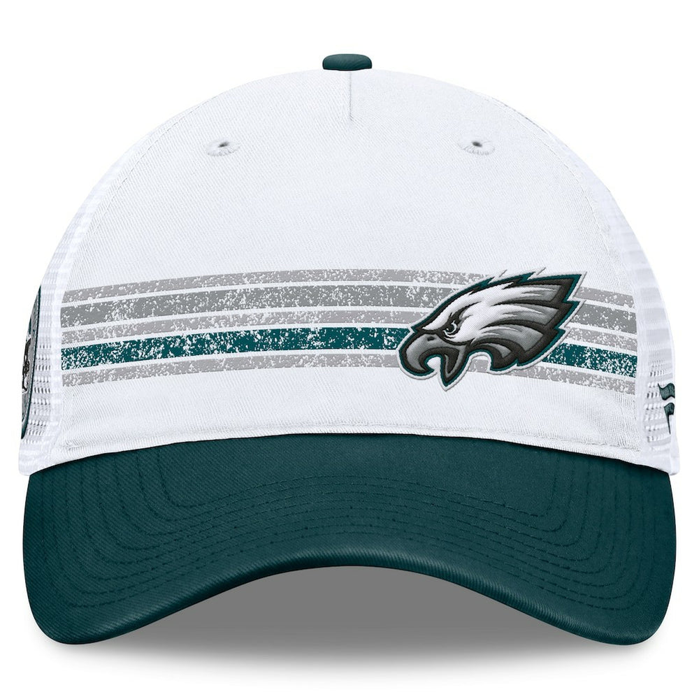 Philadelphia Eagles Flawless Stripe Adjustable Hat - White/Midnight Green cheap