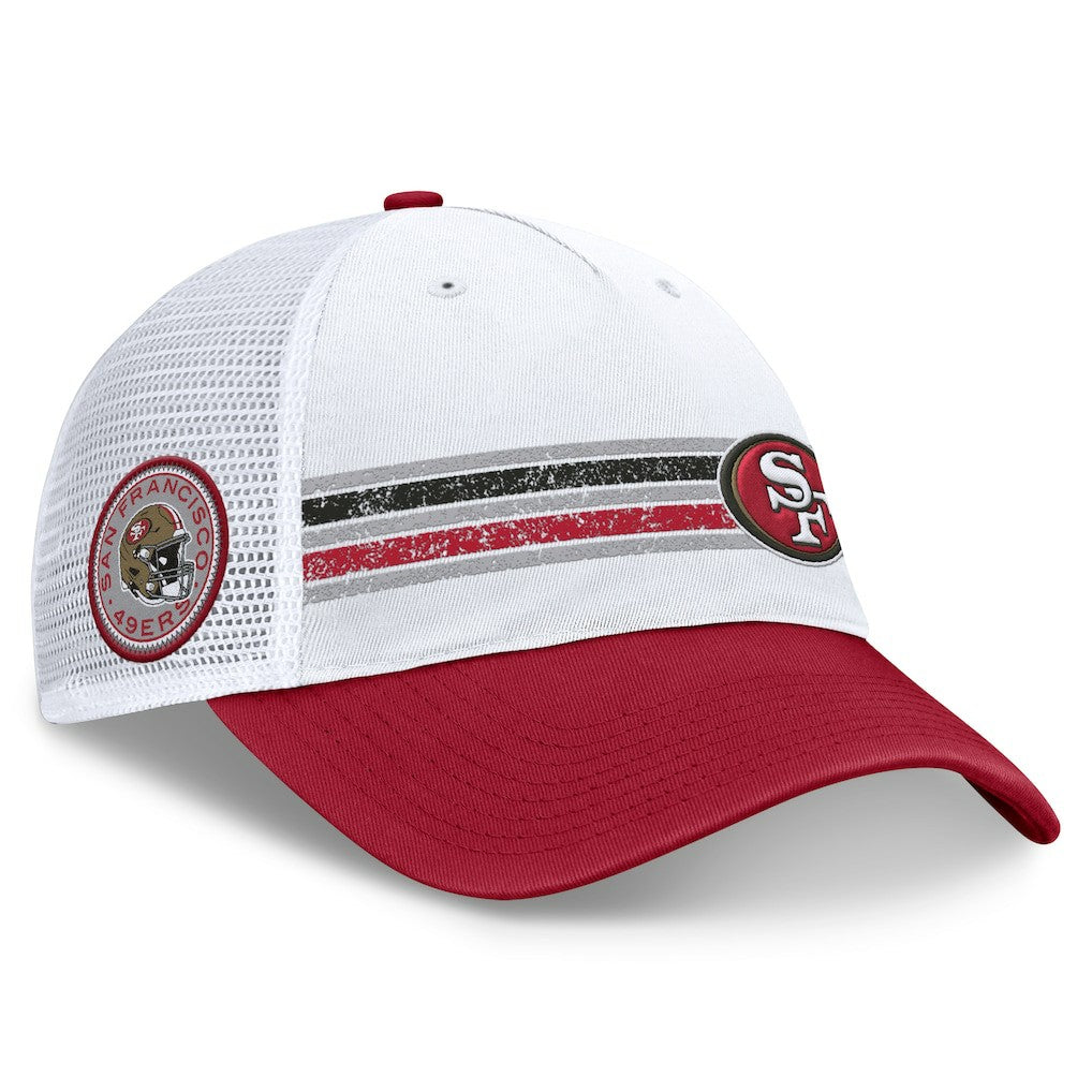 San Francisco 49ers Flawless Stripe Adjustable Hat - White/Scarlet online