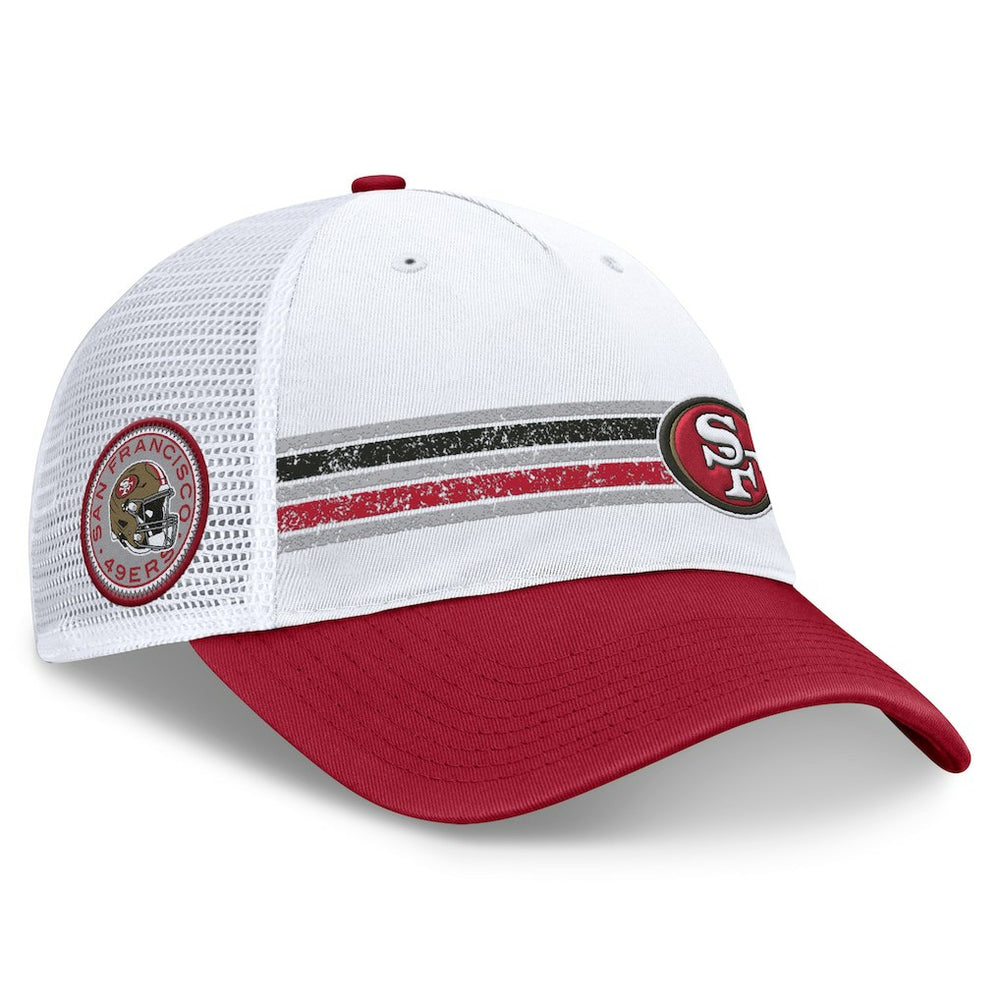 San Francisco 49ers Flawless Stripe Adjustable Hat - White/Scarlet online