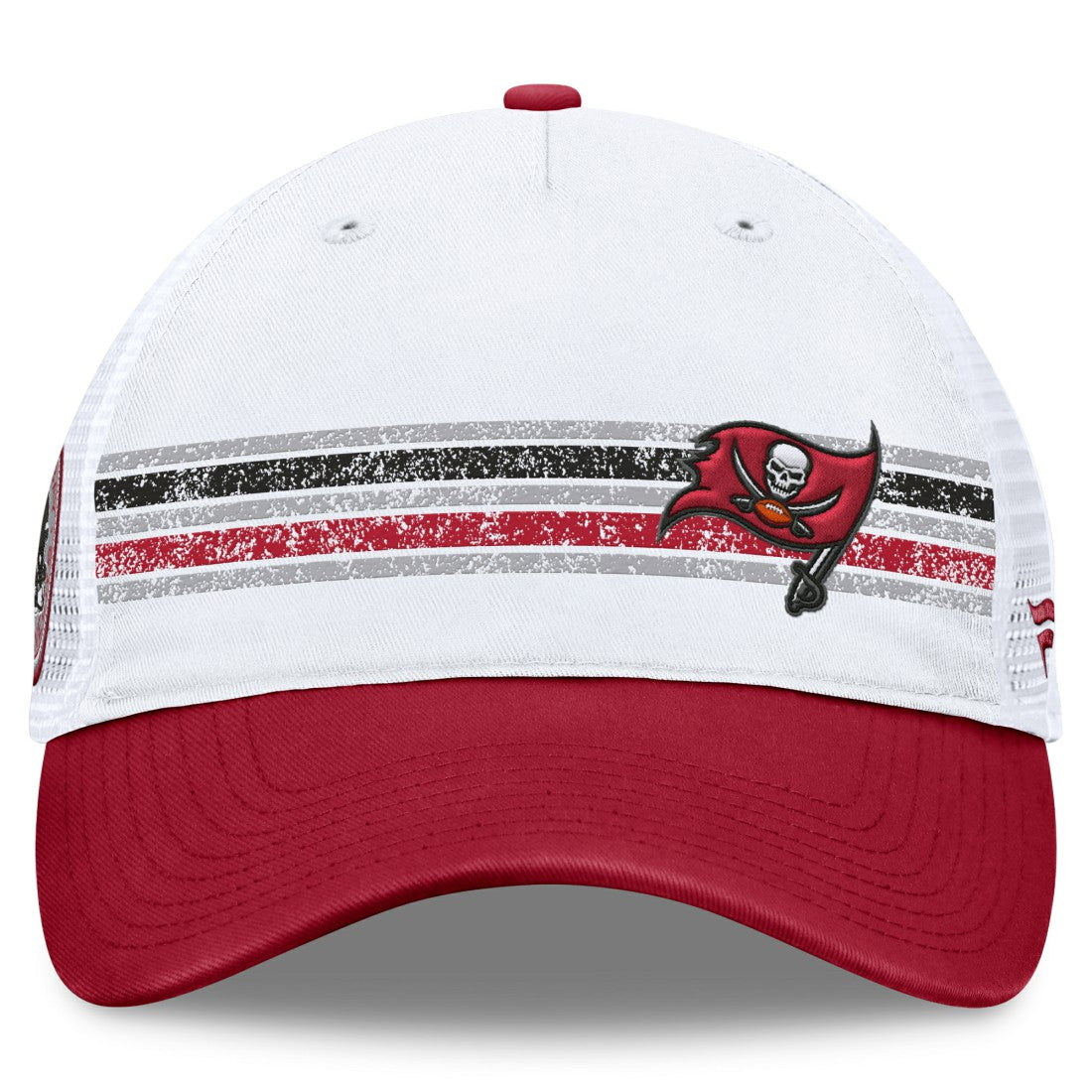 Tampa Bay Buccaneers Flawless Stripe Adjustable Hat - White/Red cheap