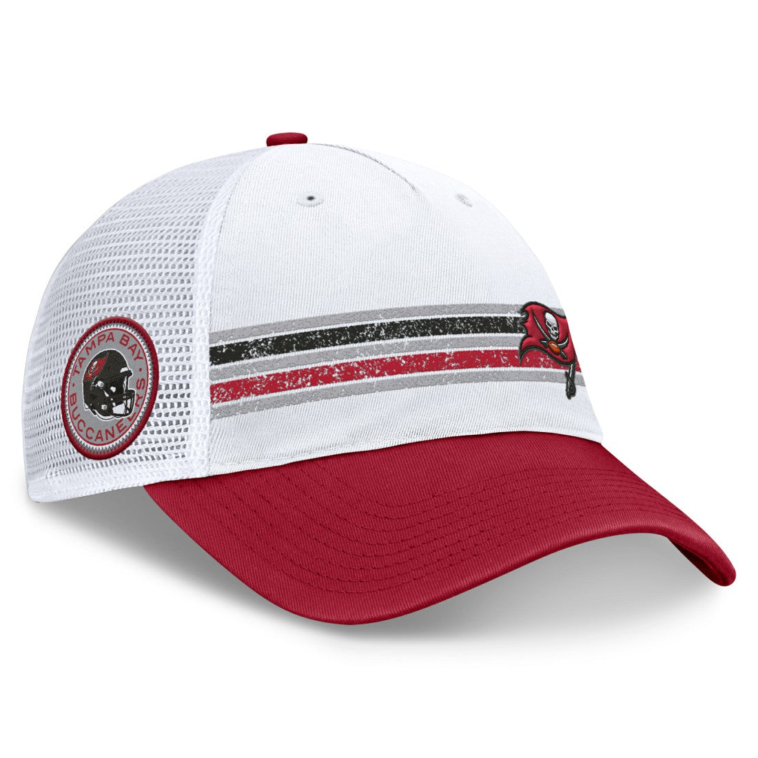 Tampa Bay Buccaneers Flawless Stripe Adjustable Hat - White/Red cheap