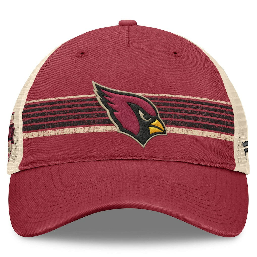 Arizona Cardinals Center Stripe Trucker Adjustable Hat - Cardinal/Natural for sale