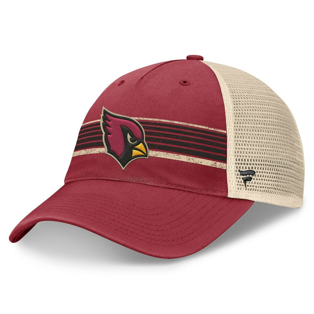 Arizona Cardinals Center Stripe Trucker Adjustable Hat - Cardinal/Natural for sale