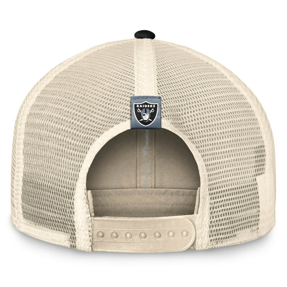 Las Vegas Raiders Diamond Stripe Trucker Adjustable Hat - Natural/Black sale
