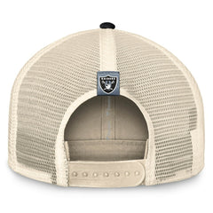 Las Vegas Raiders Diamond Stripe Trucker Adjustable Hat - Natural/Black sale