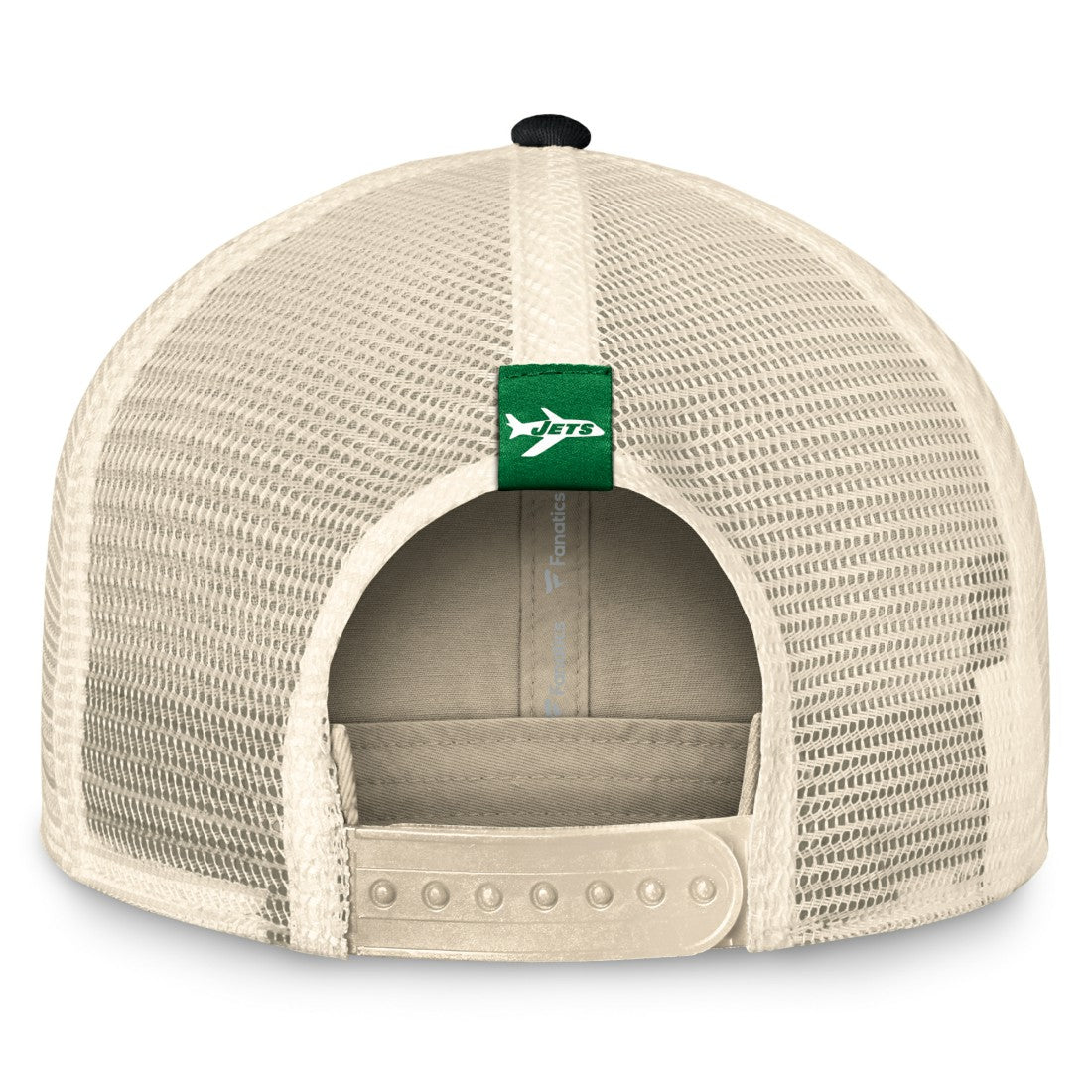 New York Jets Diamond Stripe Trucker Adjustable Hat - Natural/Black for sale