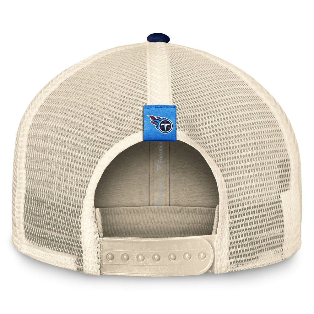 Tennessee Titans Diamond Stripe Trucker Adjustable Hat - Natural/Navy sale