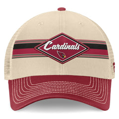 Arizona Cardinals Diamond Stripe Trucker Adjustable Hat - Natural/Cardinal discount